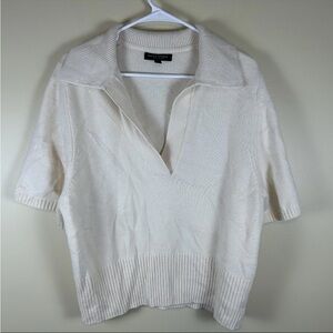 Women’s Banana Republic Cashmere Sweater Polo Short Sleeve Size Large